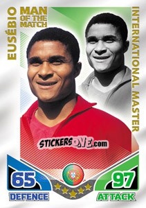 Sticker Eusebio - International legends 2010. Match Attax n. 46 - Topps