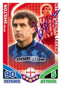 Cromo Peter Shilton - International legends 2010. Match Attax - Topps