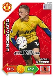 Sticker Anders Lindegaard - Manchester United 2011-2012. Adrenalyn Xl n. 3 - Panini
