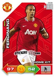 Cromo Rio Ferdinand - Manchester United 2011-2012. Adrenalyn Xl - Panini