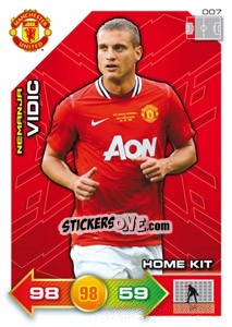 Sticker Nemanja Vidic - Manchester United 2011-2012. Adrenalyn Xl n. 7 - Panini