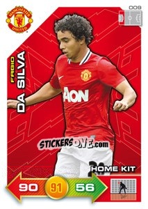 Cromo Fabio da Silva - Manchester United 2011-2012. Adrenalyn Xl - Panini