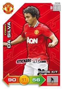 Figurina Fabio da Silva - Manchester United 2011-2012. Adrenalyn Xl - Panini