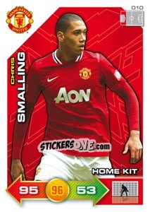 Sticker Chris Smalling - Manchester United 2011-2012. Adrenalyn Xl n. 10 - Panini