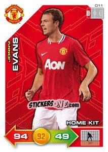Sticker Jonny Evans - Manchester United 2011-2012. Adrenalyn Xl n. 11 - Panini
