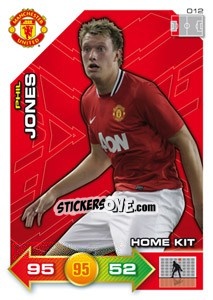 Sticker Phil Jones - Manchester United 2011-2012. Adrenalyn Xl n. 12 - Panini