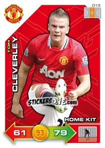 Figurina Tom Cleverley - Manchester United 2011-2012. Adrenalyn Xl n. 13 - Panini