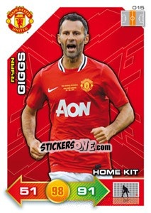 Sticker Ryan Giggs - Manchester United 2011-2012. Adrenalyn Xl n. 15 - Panini