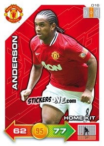 Sticker Anderson - Manchester United 2011-2012. Adrenalyn Xl n. 16 - Panini