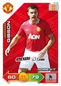 Sticker Darron Gibson - Manchester United 2011-2012. Adrenalyn Xl - Panini