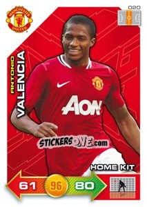 Sticker Antonio Valencia - Manchester United 2011-2012. Adrenalyn Xl n. 20 - Panini