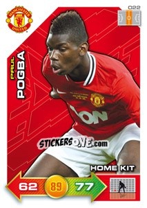 Sticker Paul Pogba - Manchester United 2011-2012. Adrenalyn Xl n. 22 - Panini