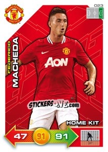 Sticker Federico Macheda - Manchester United 2011-2012. Adrenalyn Xl n. 23 - Panini