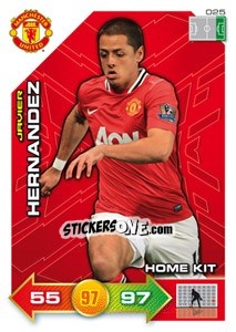 Cromo Javier Hernandez - Manchester United 2011-2012. Adrenalyn Xl - Panini