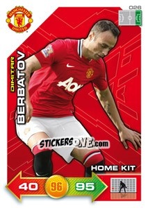 Sticker Dimitar Berbatov - Manchester United 2011-2012. Adrenalyn Xl n. 26 - Panini