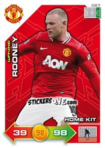 Sticker Wayne Rooney - Manchester United 2011-2012. Adrenalyn Xl n. 27 - Panini
