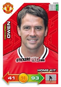 Sticker Michael Owen - Manchester United 2011-2012. Adrenalyn Xl n. 29 - Panini