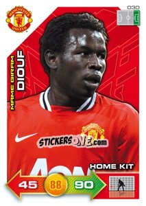 Sticker Mame Biram Diouf - Manchester United 2011-2012. Adrenalyn Xl n. 30 - Panini