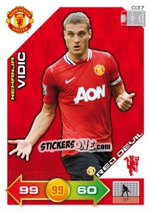 Sticker Nemanja Vidic - Manchester United 2011-2012. Adrenalyn Xl n. 37 - Panini