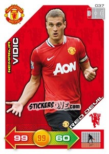 Figurina Nemanja Vidic - Manchester United 2011-2012. Adrenalyn Xl - Panini