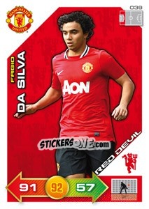Sticker Fabio da Silva - Manchester United 2011-2012. Adrenalyn Xl n. 39 - Panini