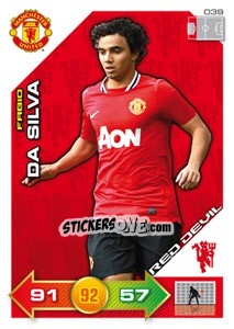 Cromo Fabio da Silva - Manchester United 2011-2012. Adrenalyn Xl - Panini