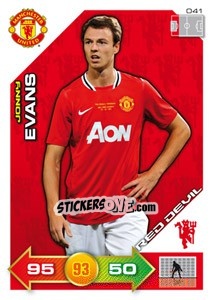 Sticker Jonny Evans - Manchester United 2011-2012. Adrenalyn Xl n. 41 - Panini
