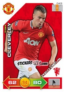 Cromo Tom Cleverley - Manchester United 2011-2012. Adrenalyn Xl n. 43 - Panini