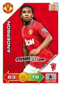 Cromo Anderson - Manchester United 2011-2012. Adrenalyn Xl - Panini