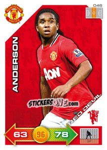Sticker Anderson - Manchester United 2011-2012. Adrenalyn Xl n. 46 - Panini