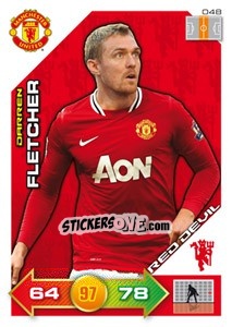 Sticker Darren Fletcher - Manchester United 2011-2012. Adrenalyn Xl - Panini