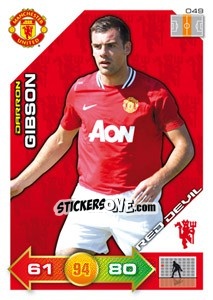 Sticker Darron Gibson - Manchester United 2011-2012. Adrenalyn Xl n. 49 - Panini