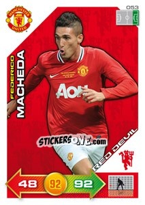 Sticker Federico Macheda - Manchester United 2011-2012. Adrenalyn Xl n. 53 - Panini
