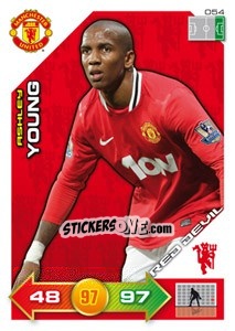 Sticker Ashley Young - Manchester United 2011-2012. Adrenalyn Xl n. 54 - Panini