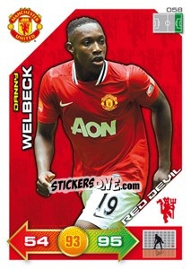 Sticker Danny Welbeck - Manchester United 2011-2012. Adrenalyn Xl n. 58 - Panini