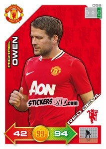 Sticker Michael Owen - Manchester United 2011-2012. Adrenalyn Xl n. 59 - Panini