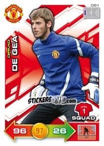 Sticker David de Gea - Manchester United 2011-2012. Adrenalyn Xl n. 61 - Panini