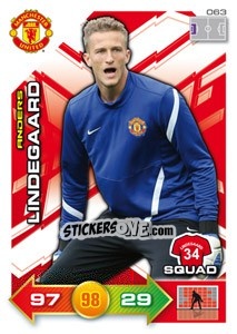 Sticker Anders Lindegaard - Manchester United 2011-2012. Adrenalyn Xl n. 63 - Panini