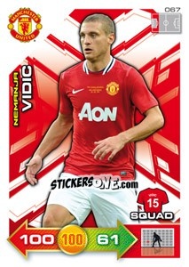 Sticker Nemanja Vidic - Manchester United 2011-2012. Adrenalyn Xl n. 67 - Panini