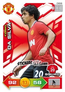 Sticker Fabio da Silva - Manchester United 2011-2012. Adrenalyn Xl n. 69 - Panini