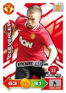 Figurina Tom Cleverley - Manchester United 2011-2012. Adrenalyn Xl n. 73 - Panini