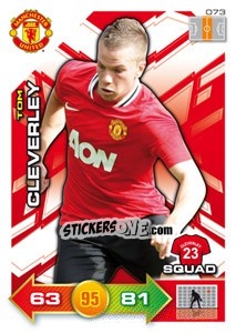 Figurina Tom Cleverley - Manchester United 2011-2012. Adrenalyn Xl - Panini