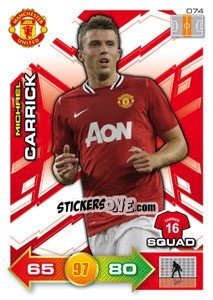 Cromo Michael Carrick - Manchester United 2011-2012. Adrenalyn Xl - Panini