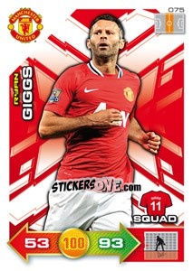 Sticker Ryan Giggs - Manchester United 2011-2012. Adrenalyn Xl n. 75 - Panini
