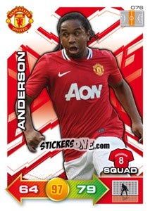 Sticker Anderson - Manchester United 2011-2012. Adrenalyn Xl n. 76 - Panini
