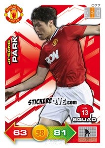 Sticker Ji-Sung Park - Manchester United 2011-2012. Adrenalyn Xl n. 77 - Panini