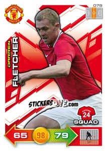 Sticker Darren Fletcher - Manchester United 2011-2012. Adrenalyn Xl n. 78 - Panini