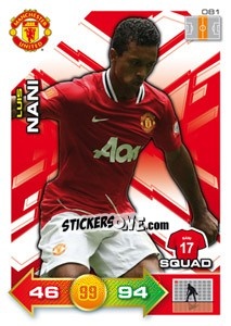 Cromo Luis Nani - Manchester United 2011-2012. Adrenalyn Xl - Panini