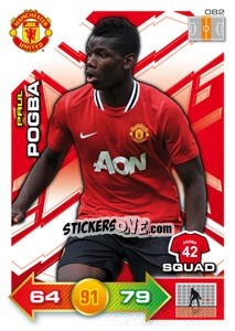 Sticker Paul Pogba - Manchester United 2011-2012. Adrenalyn Xl n. 82 - Panini