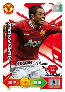 Sticker Javier Hernandez - Manchester United 2011-2012. Adrenalyn Xl n. 85 - Panini